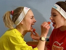 Club SweetHearts                                                                                                            &nbsp                                                                    Series- Young Lesbian Lovers- Two girls handling some fruit