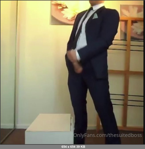 MEGA-FANS – thesuitedboss-12-06-2021-PART 2 watch me stroke my big fat cock dressed in a fitted designer suit.. hear me moan in anticipation of the big release till I CUM  I couldn