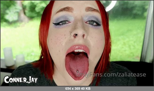 MEGA-FANS – zaliafree-08-07-2021-Mouth fetish. Showing of my open mouth and long pierced tongue