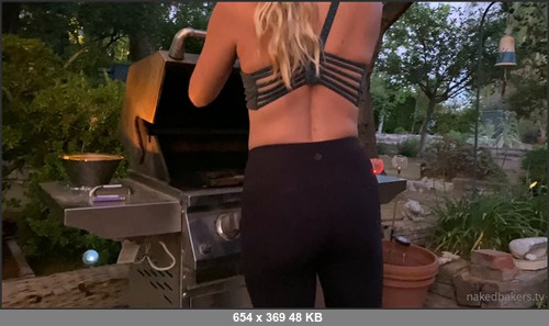 MEGA-FANS – nakedbakers-07-06-2021-Working on arranging things at the new house and I think I found the perfect spot to put a BBQ grill. I love how it looks over in this area and it gives us to