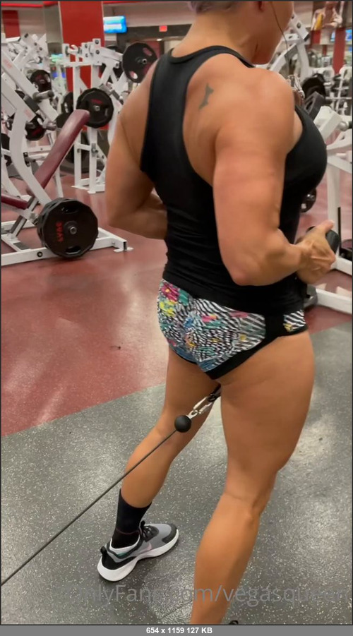 MEGA-FANS – vegasqueen-03-07-2021-Leg and shoulder combo today. Had to kill two birds with one stone and super early, 4am to be exact. Its been awhile since I hit the gym so early, but I have s