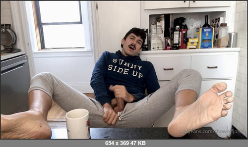 MEGA-FANS – showoffjonah 20-09-2020 50577075 The mornings are getting chilly. Had a low key moment with my coffee, my cock, and my feet up on the table.