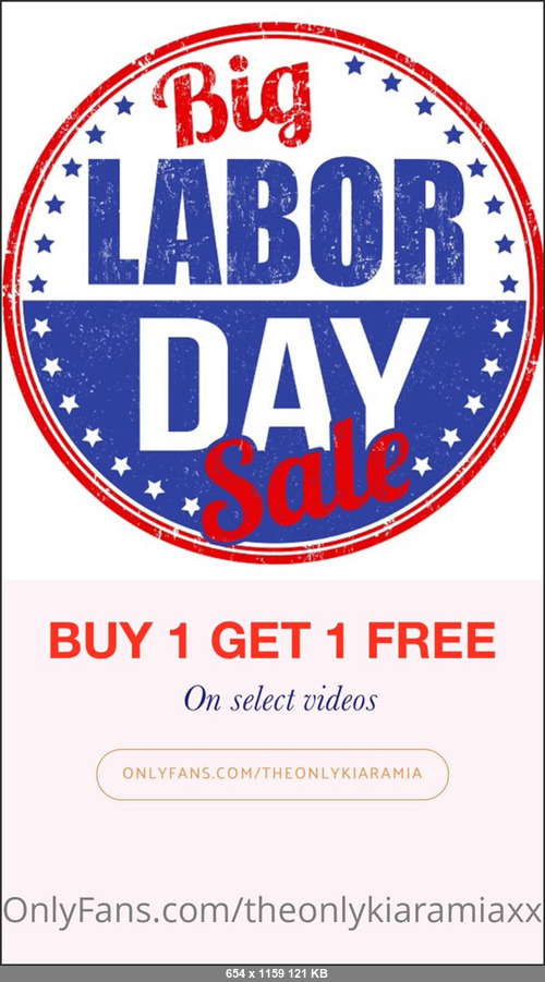 MEGA-FANS – theonlykiaramiaxxx-06-09-2021-Hurry    Dont miss out    BIG LABOR DAY SALE   Labor Day Sale on my VIP onlyfans  Im giving you the option to