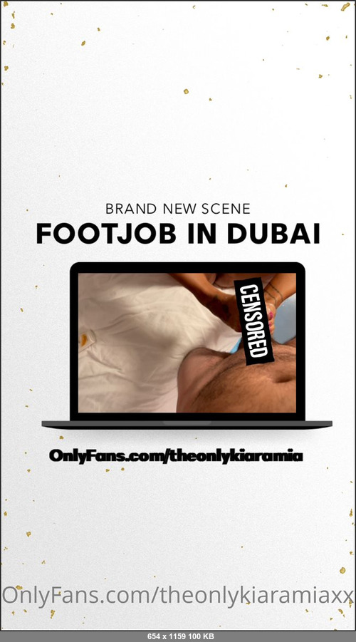 MEGA-FANS – theonlykiaramiaxxx-08-11-2021-NEW FOOT  JOB SCENE ALERT  GET THIS BRAND NEW FOOTJOB IN DUBAI SCENE  Exclusively on my VIP site  Join now  onlyfans.com