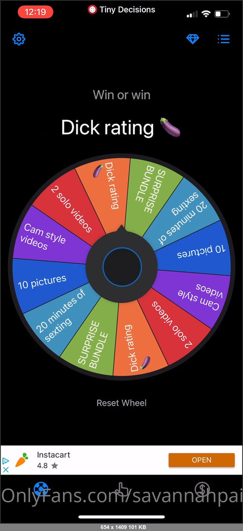 MEGA-FANS – savannahpaige-01-03-2021-Todays the last opportunity for spin the wheel  10 a spin