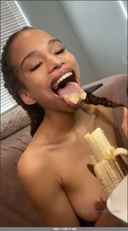 MEGA-FANS – officialcclionx 09-02-2020 13167460 Totally forgot to upload this BTS clip of me eating a banana and showing it chewed up in my mouth thought it was a h