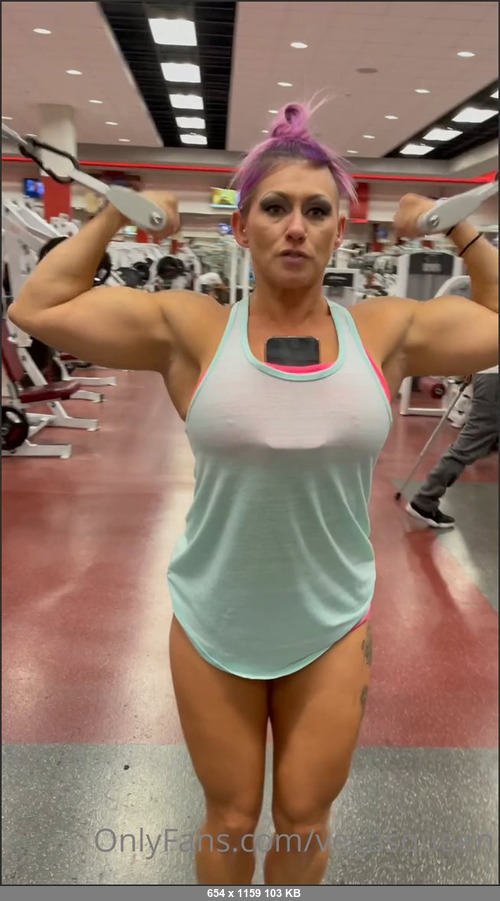 MEGA-FANS – vegasqueen-26-06-2021-Back and biceps    I did some exercises and machines we havent done in a very long time. Sometimes you forget about certain moves you started with and have to