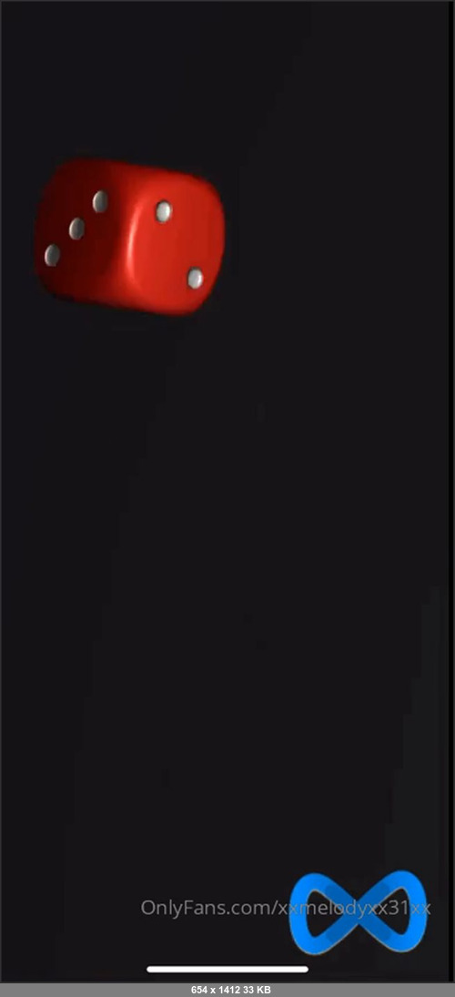 MEGA-FANS – xxmelodyxx31xx-27-01-2021-Are you feeling lucky baby   Roll the dice with me Its 15 a roll. Tip this campaign to play Roll a 1 Get 100 worth of content Roll a 2 Get 200 wort