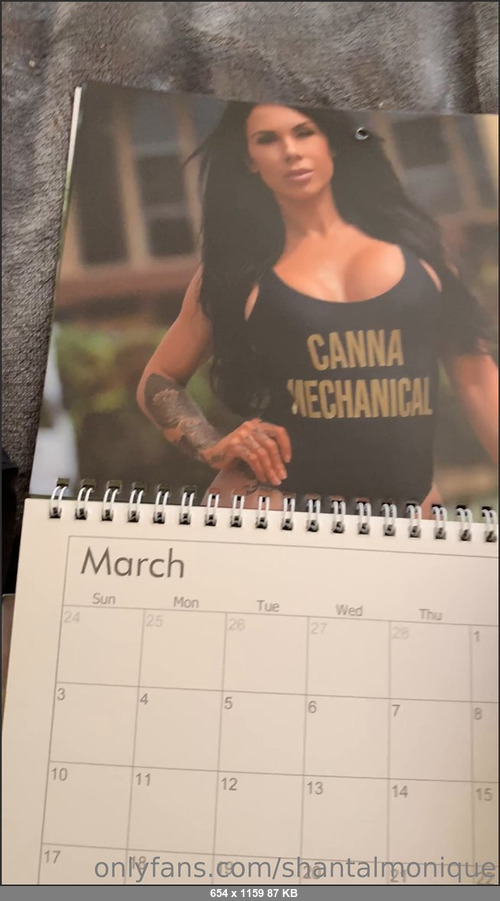 MEGA-FANS – shantalmonique-23-02-2019-Would you want one of these  I ended up being in two months for this Cannabis companies calendar I shot back in November. Thinking maybe I should raffle