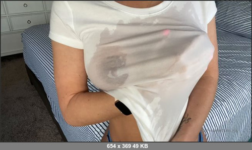 MEGA-FANS – hotwifeellie-07-02-2020-Wet T Shirt Tease
