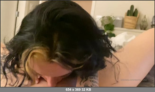 MEGA-FANS – stormynsfw-14-02-2020-last night was a blur but we recorded it    MY FIRST TIME DOING ANY DILDO PLAY WITH A WOMAN EVER as well as me eating her out. TIP IF YOU WANT TO SEE MORE OF