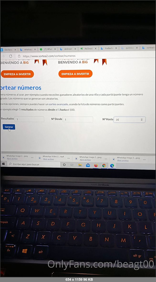 MEGA-FANS – beagt00-08-03-2021-Aqu tenis el ganador del sorteo del lsbico con Sara ,ponte en contacto conmigo  muchas gracias a todos por participar