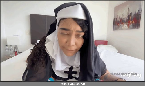 MEGA-FANS – amorazz-23-06-2022-Sextape Special   Sin with me baby and watch this nun fuck the priest