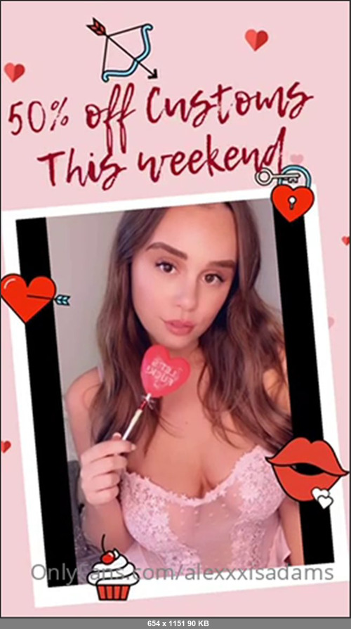 MEGA-FANS – alexxxisadams-13-02-2022-Hey babes  Customs are 50  off now until Monday for my    VALENTINES DAY SALE    Solo videos JOI Striptease Toys Cock Ratings Photosets