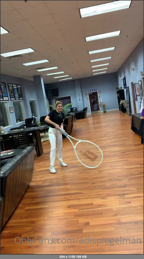 MEGA-FANS – adispiegelman-04-11-2020-Fooling around in the tennis academy Im in for the week