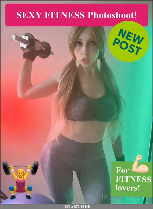 MEGA-FANS – adasaga-10-06-2022-Happy Friday guys  SEXY FITNESS PHOTOSHOOT   For fitness lovers   Many of my fans find sportswear very sexy so they will love this outfit  Im wearing high waist