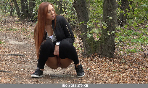 Got2pee.com- Redhead in the woods